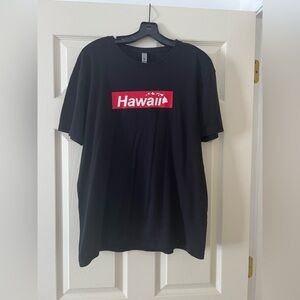 Next Level Apparel Black T-Shirt with Red Hawaii Graphic